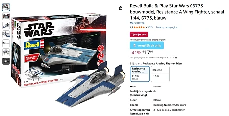 Revell Build & Play Star Wars bouwmodel voor €17.99 ipv €30,55