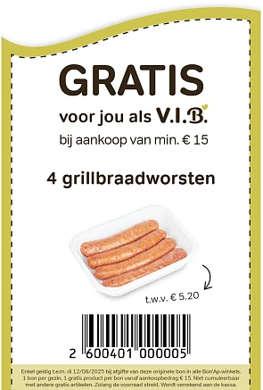 BonAp gratis grillbraadworsten