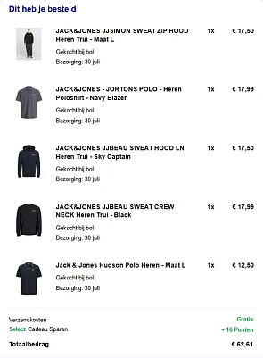 Jack & Jones kleding met 60% korting gekocht
