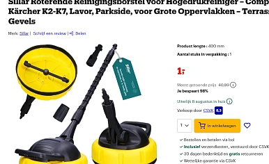 Sillar Roterende Reinigingsborstel voor Hogedrukreiniger