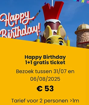 Walibi verjaardagsactie actie geldig online vanaf 30/7
