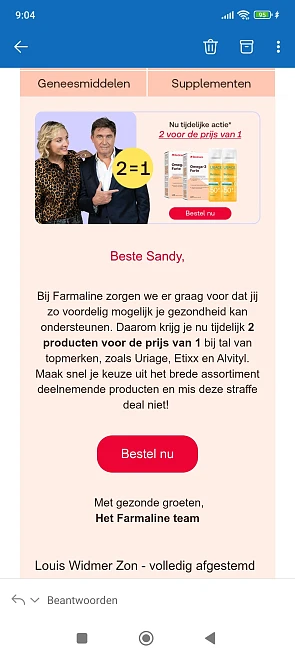 2=1 actie farmaline