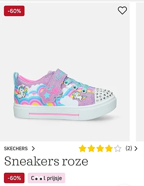 Skechers sneakers roze maat 23 -60% op torfs.be