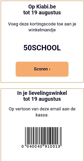 -50% op je favoriete baby- of kinderkledingstuk