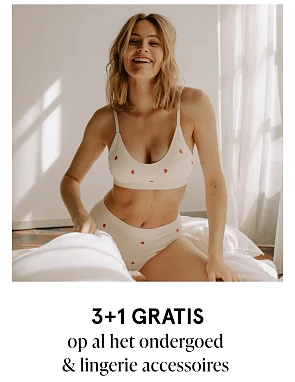 3+1 gratis op ondergoed & lingerie accessoires