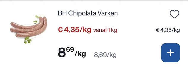 BH chipolata varken -50% reactie op lidl