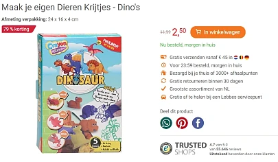 Maak jouw eigen dinokrijtjes voor maar €2,50