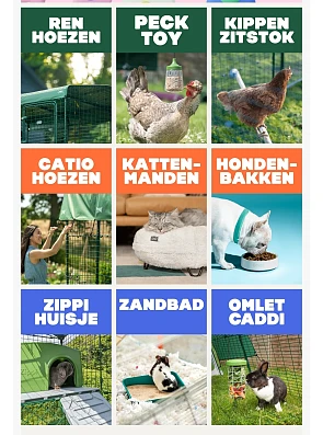10€ korting bij Omlet 🐶 🐱 🐔 🐹
