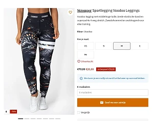 Stronger voodoo legging aan 20€ maat XS