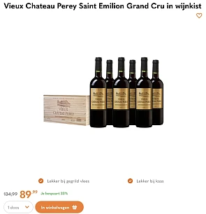 Vieux Chateau Perey Saint Emilion Grand Cru in wijnkist