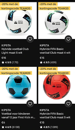 20% korting op selectie brillen ⚽🥎🏐