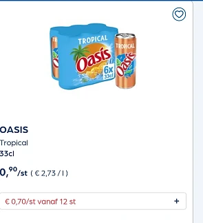 Oasis 33 cl in promo