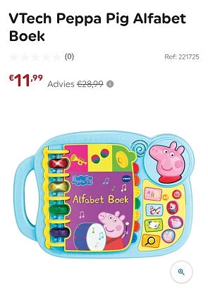 VTech Peppa Pig Alfabet Boek -59%