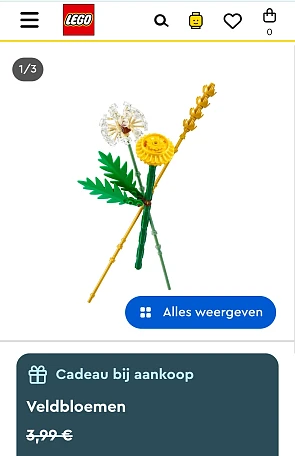 Lego cadeautje bij aankoop vanaf €25