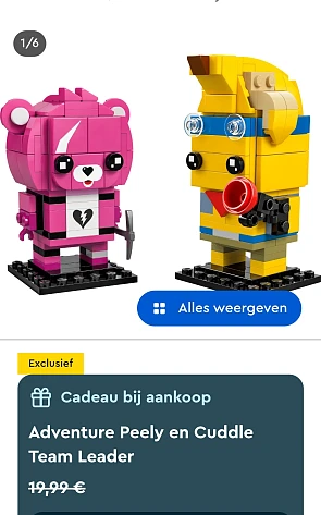 Gratis cadeau bij Lego bij aankoop €130