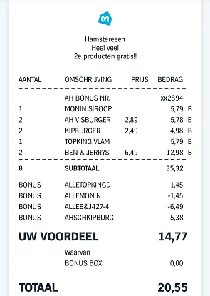 Albert Heijn 1 + 1 gratis