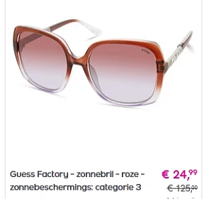 Zonnebrillen van topmerken vanaf 7,99 euro