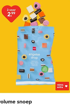 Volume snoep 2 voor 2.99 op hema.com
