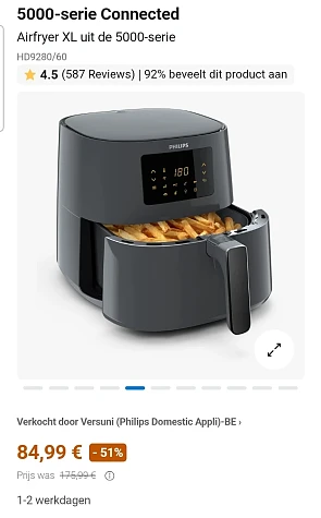 Philips Airfryer XL 5000-serie Connected -51%