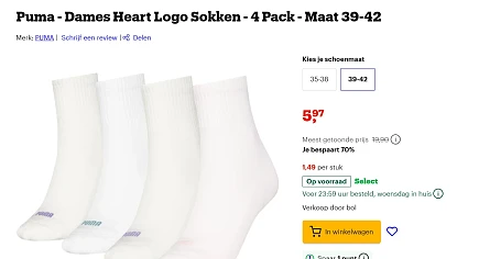Puma - Dames Heart Logo Sokken