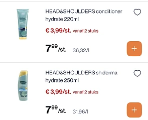 Head&Shoulders derma X pro -50% reactie Kruidvat 1+1