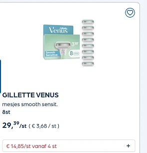 Gillette venus smooth 8 st in promo
