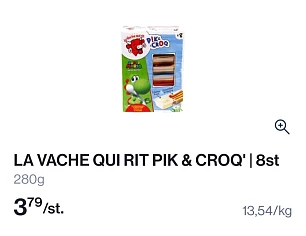 LA VACHE QUI RIT PIK & CROQ' 8st 280g in promo
