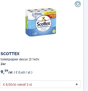 Scottex toiletpapier in promo