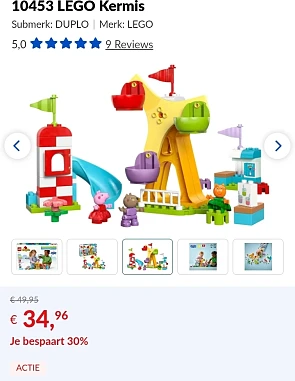 LEGO DUPLO Peppa Pig Kermis (10453) -30%