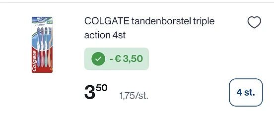Colgate tandenborstels triple action -50% extra