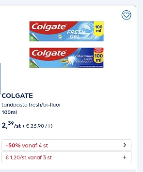 Colgate -50% extra