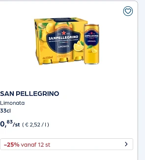 SAN PELLEGRINO Limonata 33cl -25% extraxtra