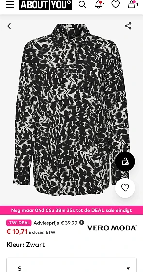 VERO MODA Blouse 'RITA BECCA' in Zwart -73% op aboutyou.be