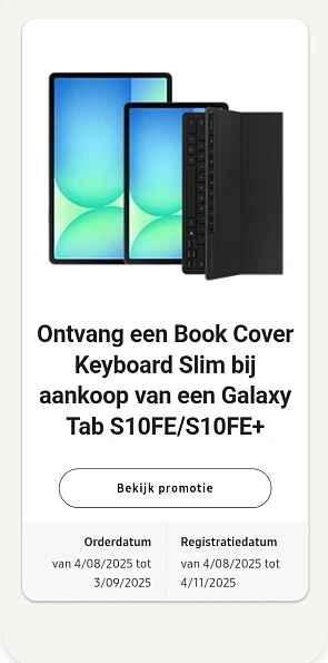 Gratis Book Cover bij aankoop Galaxy Tab S10FE/S10FE+