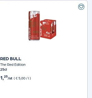 Red bull editions 25cl in promo