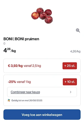 Boni Pruimen los -25% extra