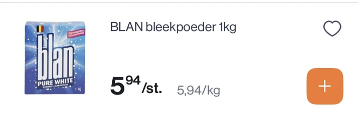 Blan bleekpoeder 1 kg veel goedkoper met coupon