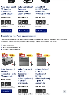 Thuisbatterijen, zonnepanelen