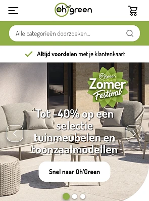 Tuinmeubelen bij Oh green tot 40%