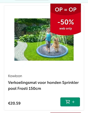 Afkoelingsmatten voor honden 50% bij Aveve