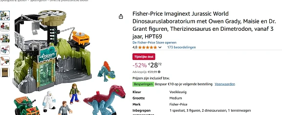 Fisher-Price Imaginext Jurassic World Dinosauruslaboratorium 28.72€