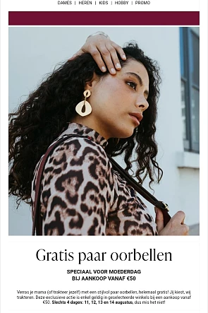 Gratis oorbellen bij aankoop vanaf €50 bij Veritas