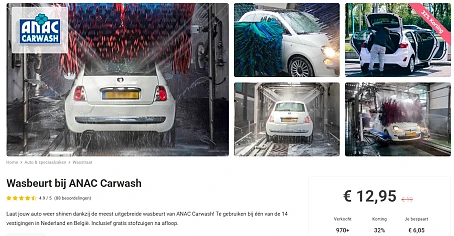 €6,05 korting 💦 wasbeurt bij ANAC Carwash