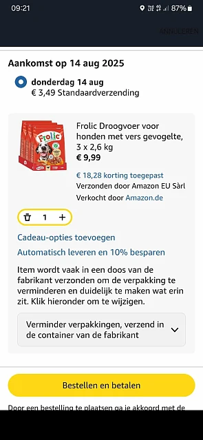 3 x 2,6 kg frolic droogvoer honden voor 9,99