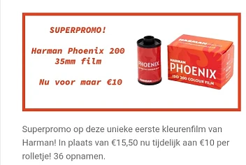 -36% 🎞️ Harman filmrolletjes aan €10