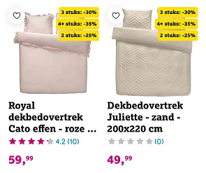 Stapelkorting dekbedovertrekken