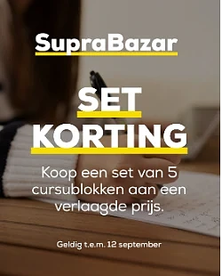 -23% op cursusblokken 📝 Set voordeel bij Supra Bazar