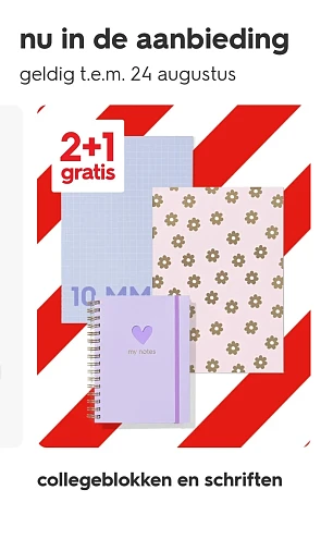 collegeblokken en schriften 2+1 gratis op hema.com
