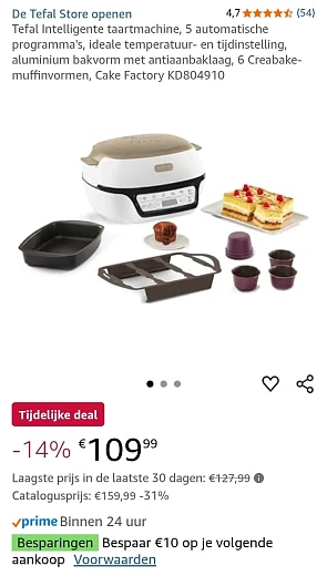 Tefal Cake Factory KD804910 -31%