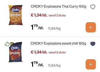 Croky explosions chips -25%